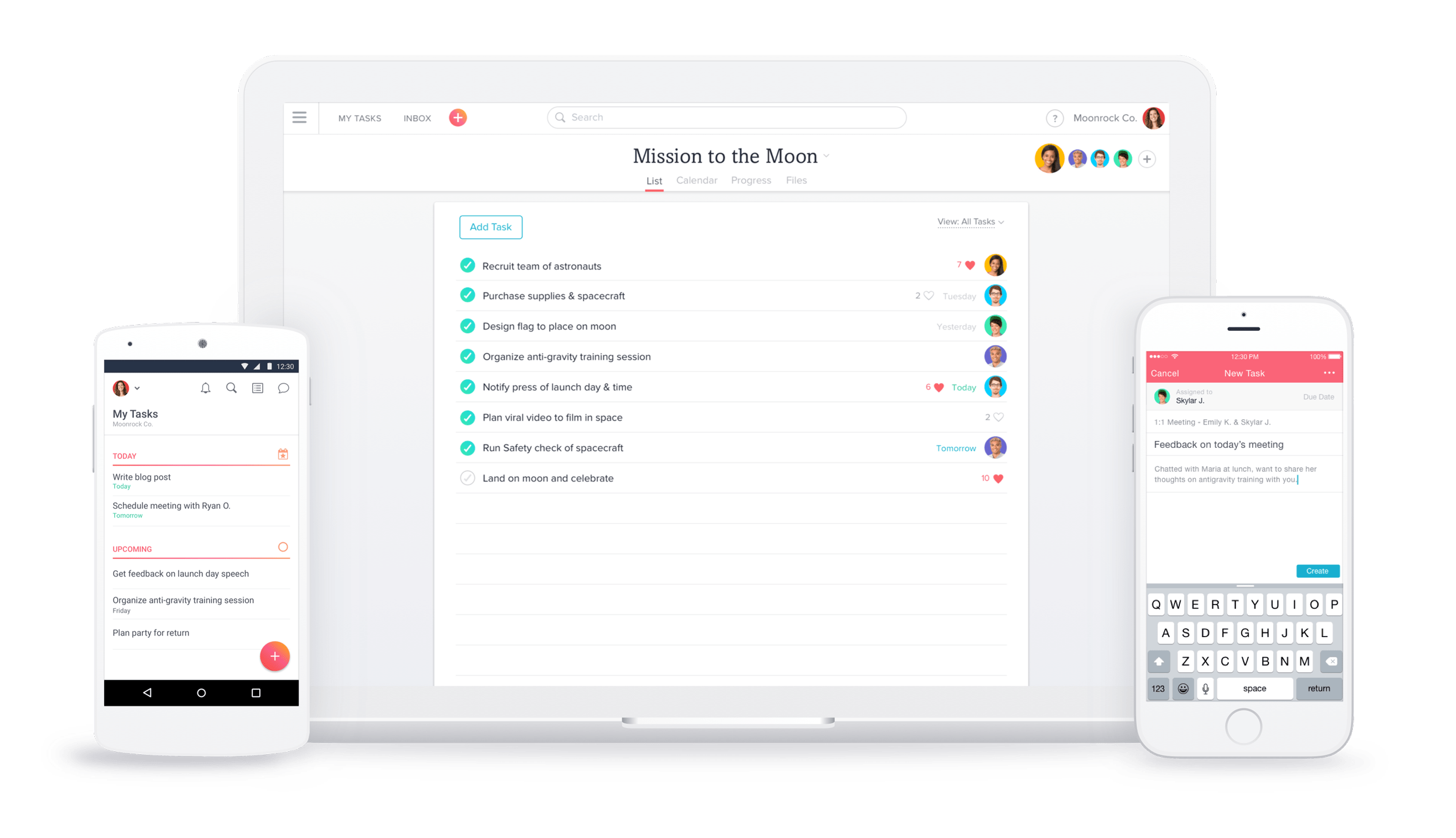 Drag and Drop Tasks in Asana