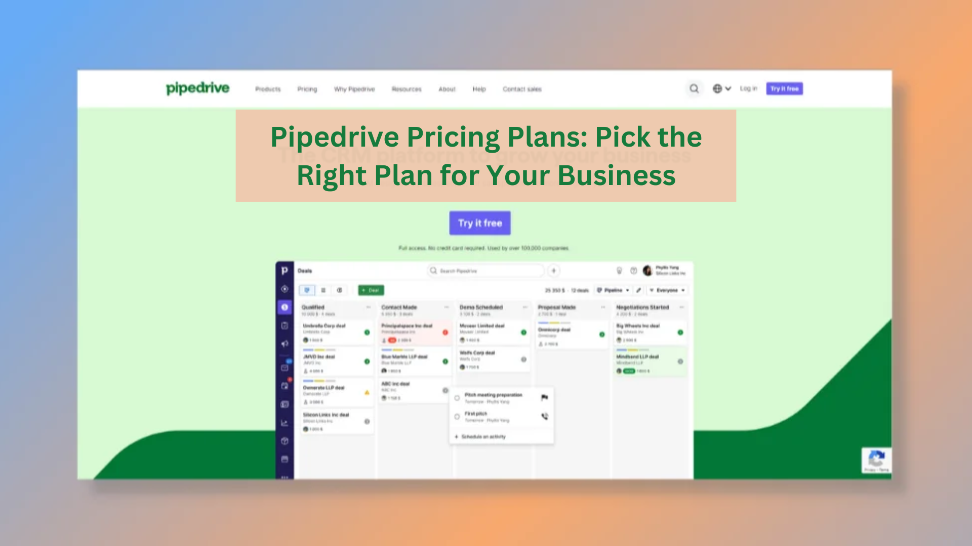 Pipedrive Pricing Plans